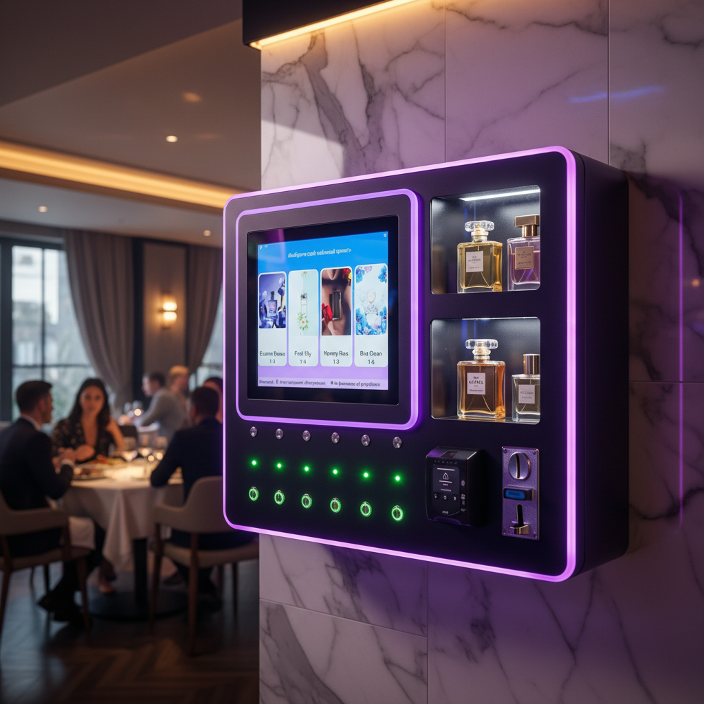 Scentoza vending in een restaurant setting